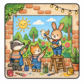 Cozy Animal Town Coloring Book PDF