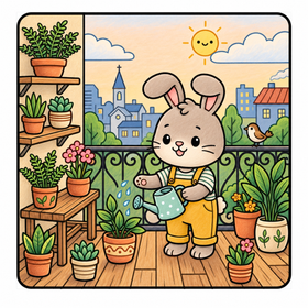 Cozy Animal Town Coloring Book PDF