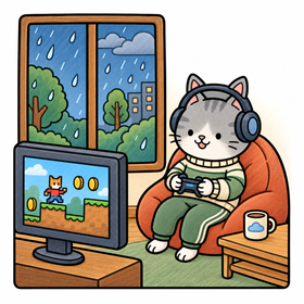 Cozy Gamer Paws Coloring Book PDF
