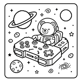 Cozy Gamer Paws sample coloring page 4