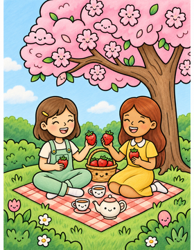 Cozy Girls Moments Coloring Pages PDF