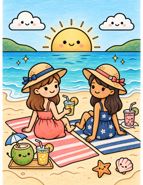 Cozy Girls Moments Coloring Pages PDF