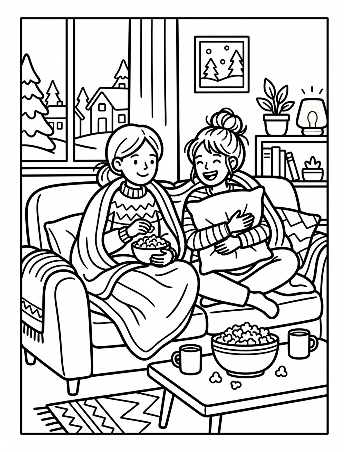 Cozy Girls Moments sample coloring page 3