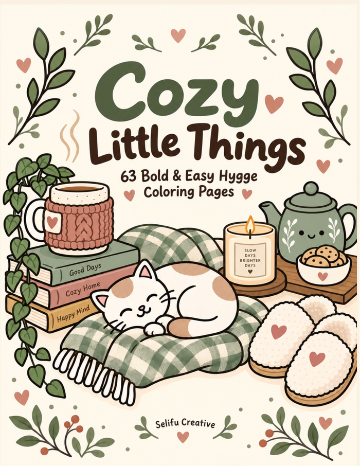 Cozy Little Things Digital Coloring Book PDF