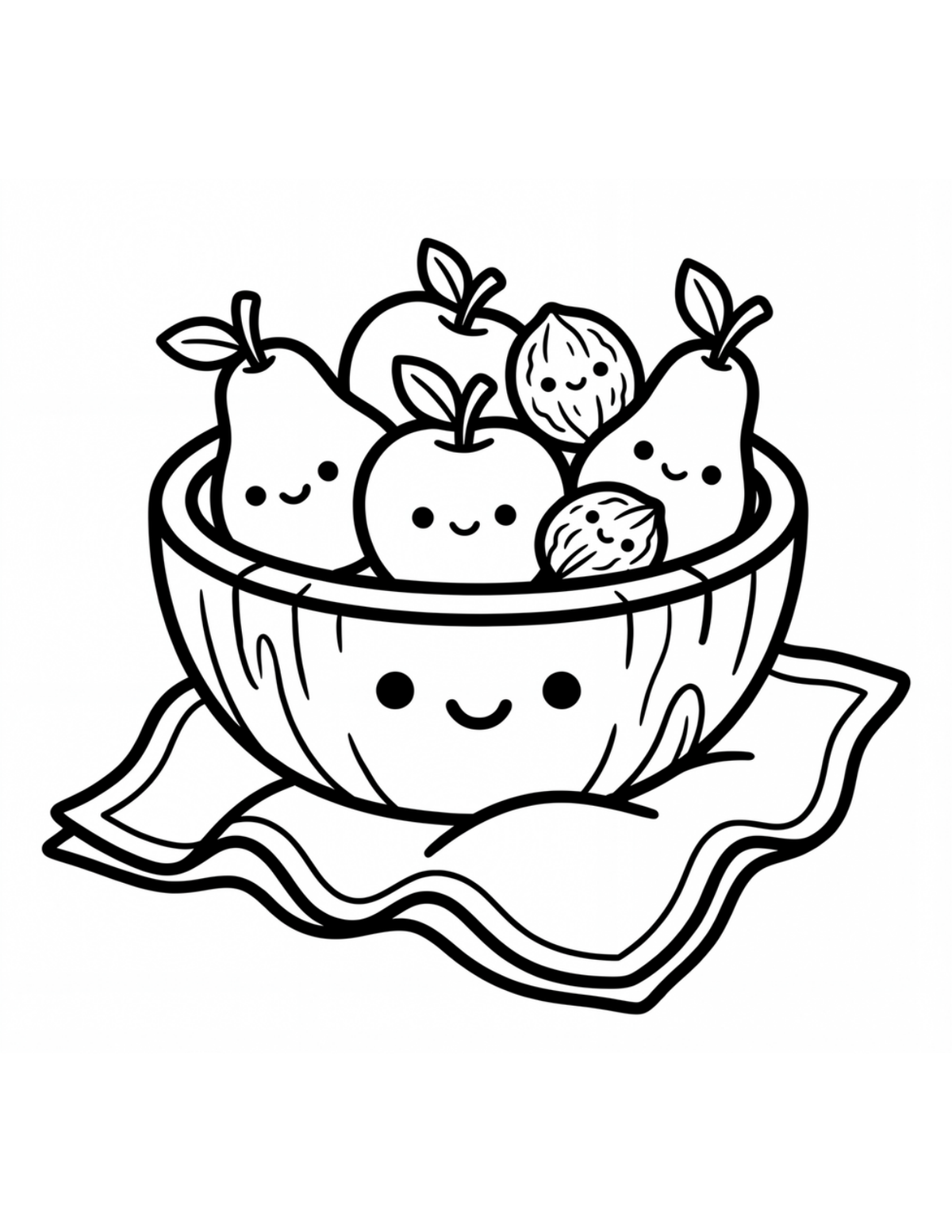 Sample coloring page from Cozy Little Things, included in Cozy & Spooky Mega Bundle – 5 Coloring Books