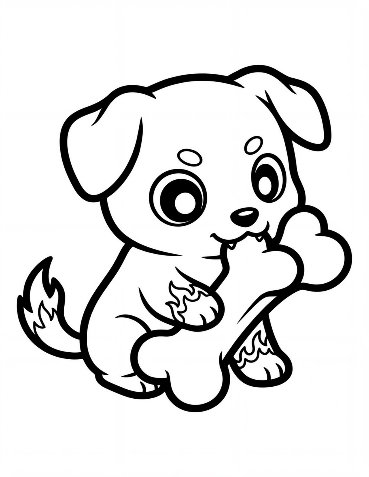 Sample coloring page from Creepy Cute Creatures, included in Cozy & Spooky Mega Bundle – 5 Coloring Books
