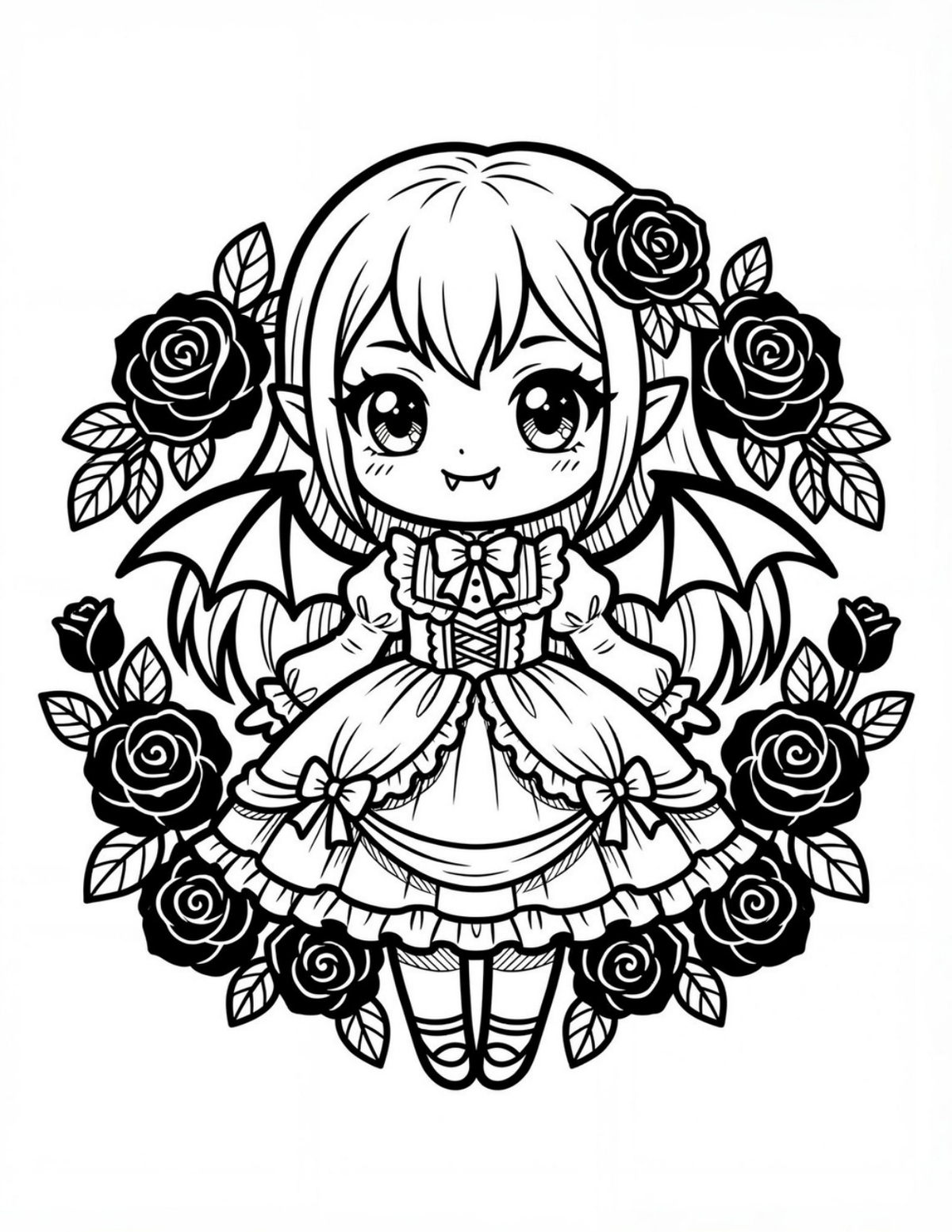 Creepy Cute Creatures sample coloring page 1