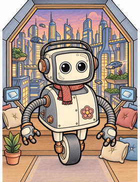 Cyber Cozy: B-0s Adventures Coloring Pages PDF