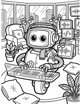 Cyber Cozy: B-0s Adventures sample coloring page 3