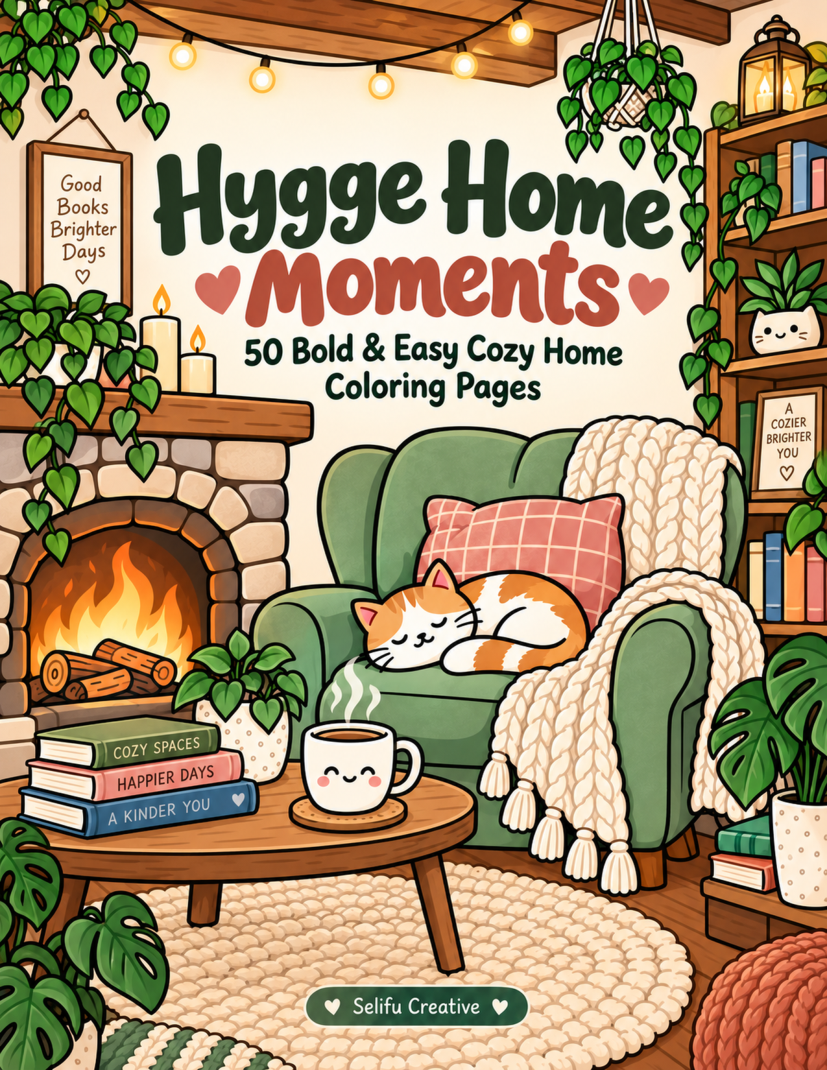 Hygge Home Moments coloring book cover