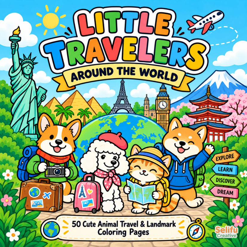 Little Travelers coloring book cover