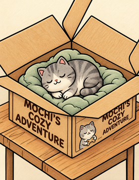 Mochi’s Cozy Gamer Adventures Coloring Pages PDF