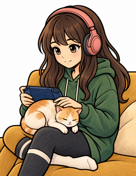 Mochi’s Cozy Gamer Adventures Coloring Pages PDF