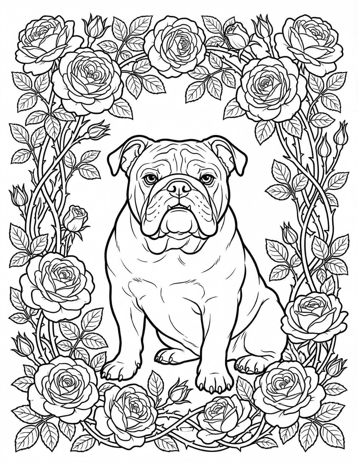 Paws & Petals sample coloring page 2