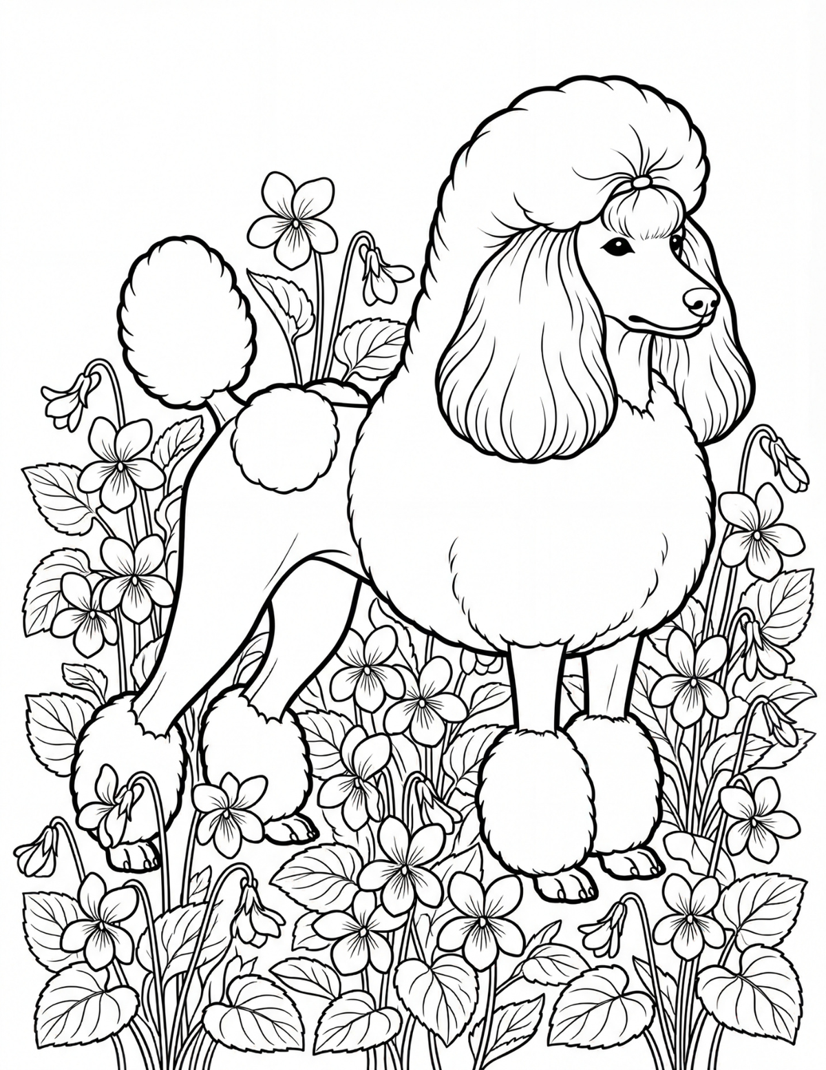 Paws & Petals sample coloring page 3