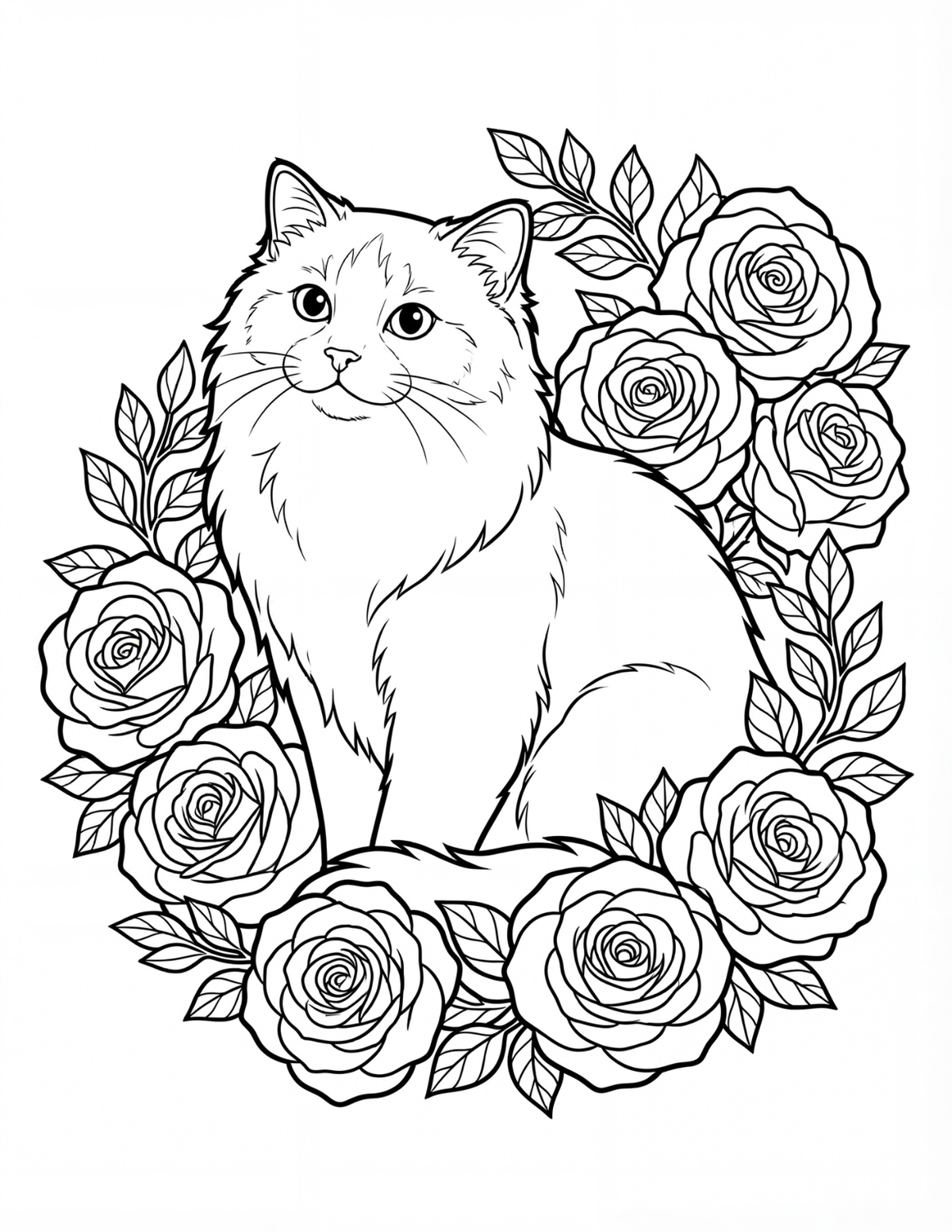 Paws & Petals sample coloring page 4
