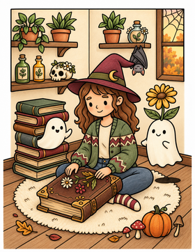 Spooky Cozy: Witchy Vibes Coloring Book PDF