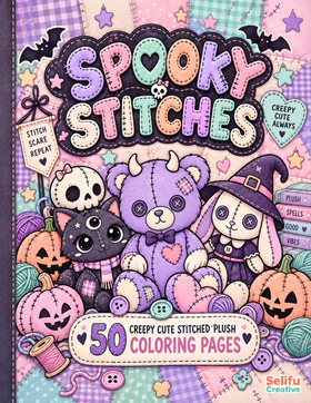 Book included in Spooky Cute Mega Bundle – 4 Coloring Books: Spooky Stitches cover