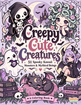 Book included in Spooky Cute Mega Bundle – 4 Coloring Books: Creepy Cute Creatures cover