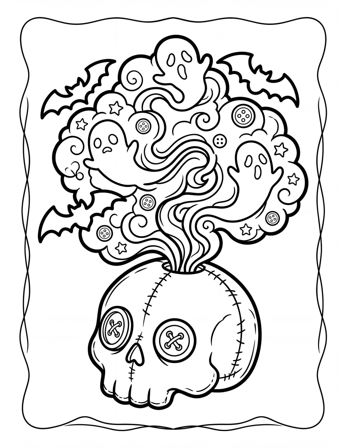 Spooky Stitches sample coloring page 1