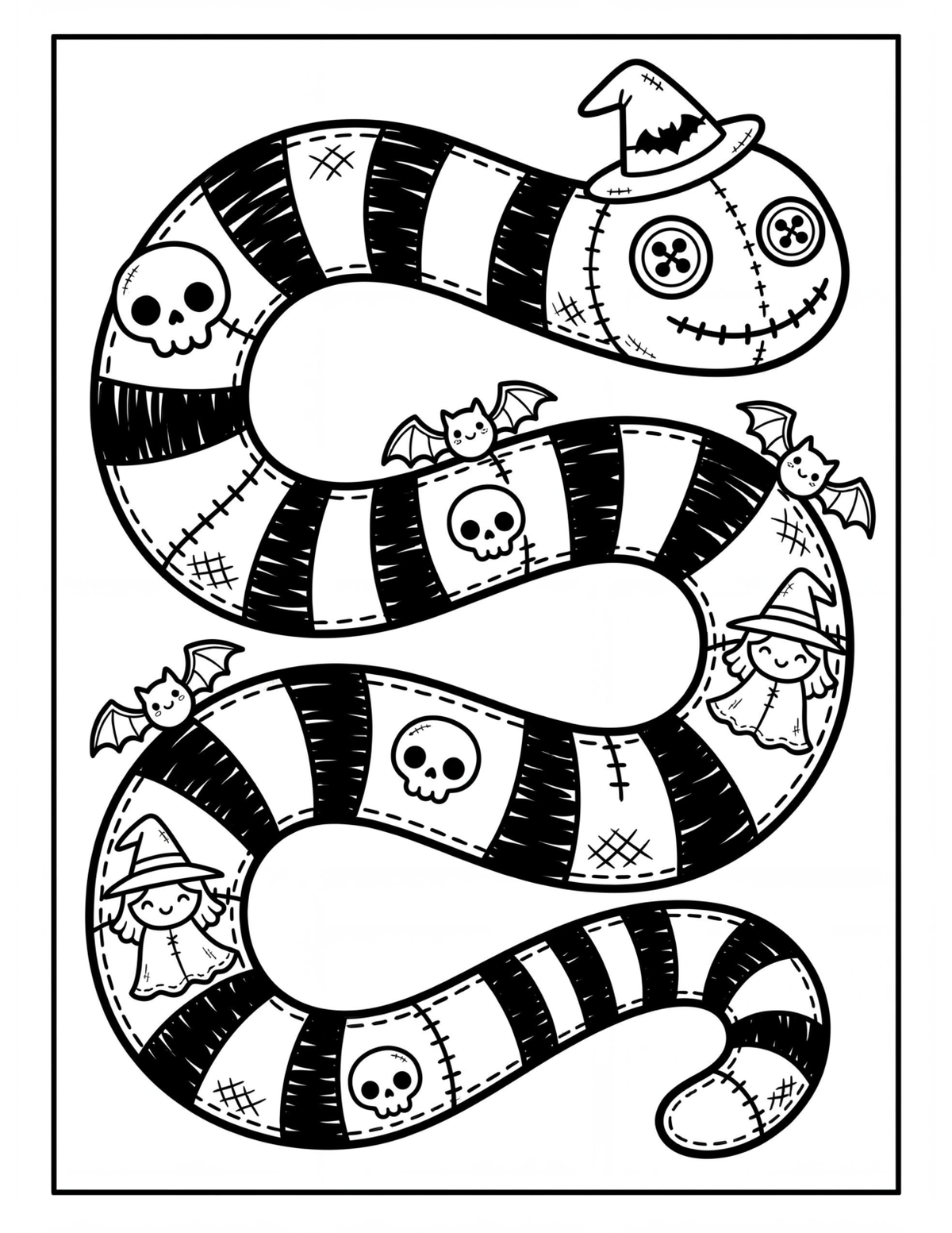 Spooky Stitches sample coloring page 3