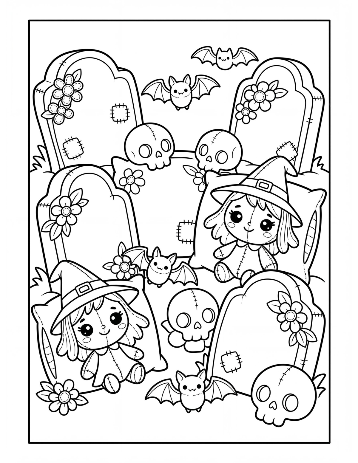 Spooky Stitches sample coloring page 4