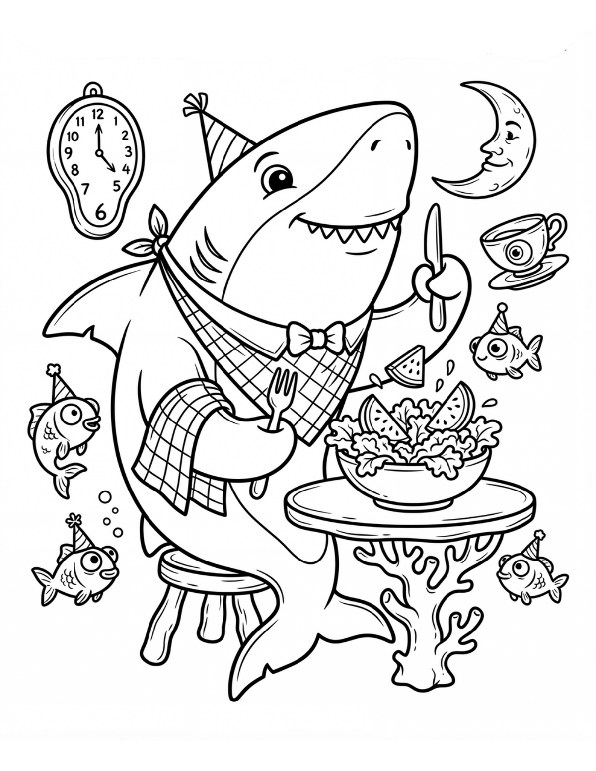 The Absurd Coloring Book sample coloring page 1