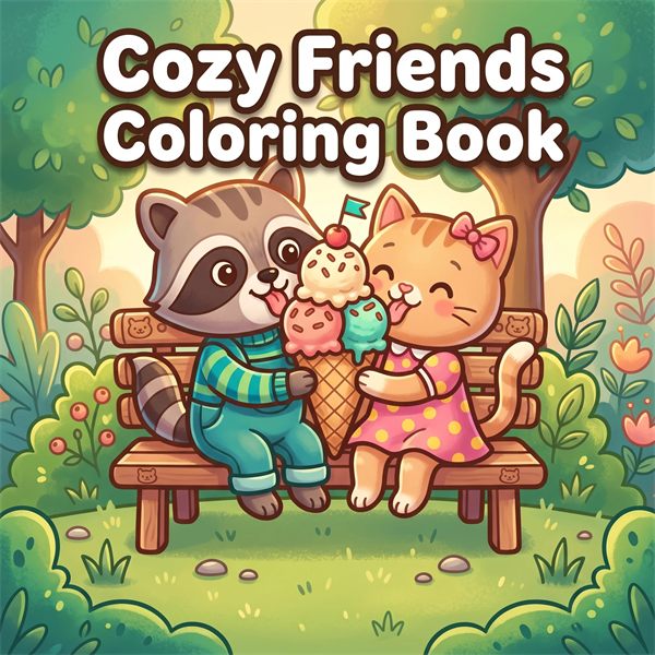 Cozy Friends Coloring Book