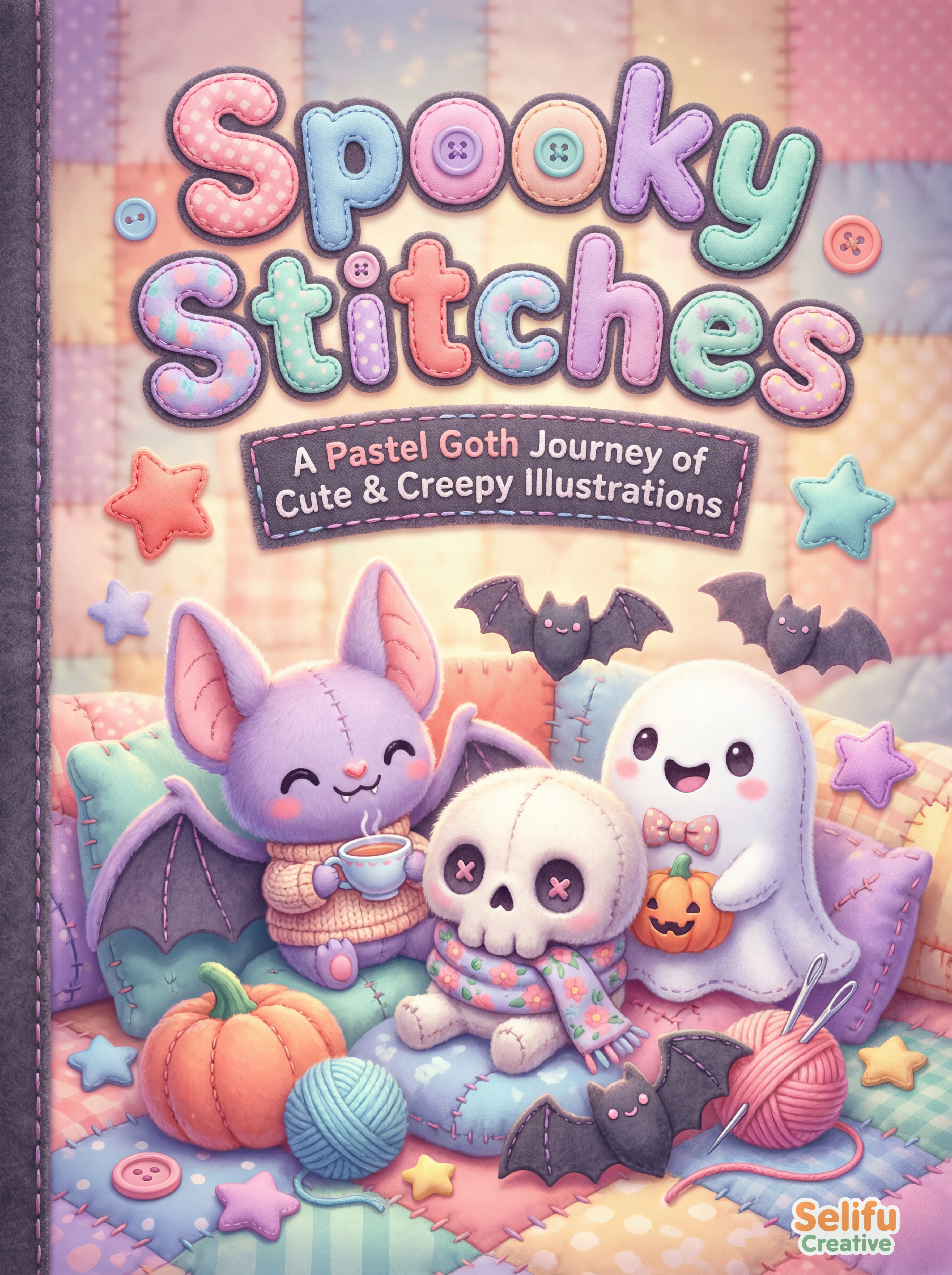 Spooky Stitches – A Pastel Goth Coloring Book by Selifu Creative
